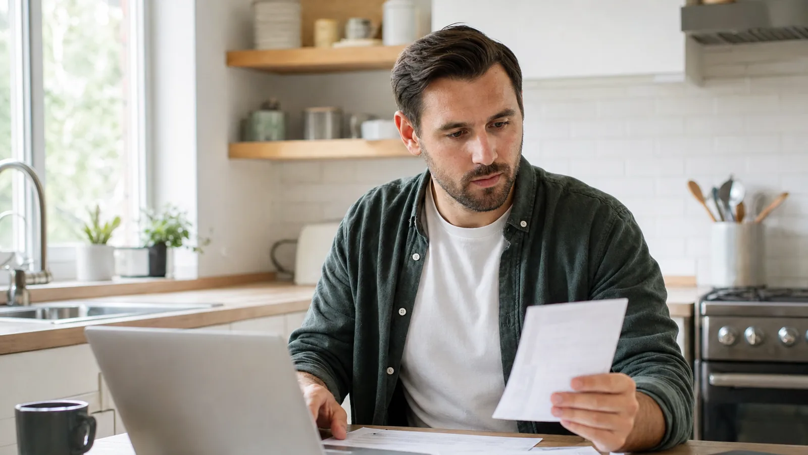Person in Canada reviewing a $500 expense in a household budget